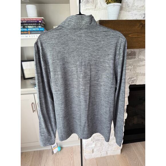 PGA Tour Men's Gray Ombre Printed Lux Block ¼ Zip Pullover Size S - Picture 3 of 7